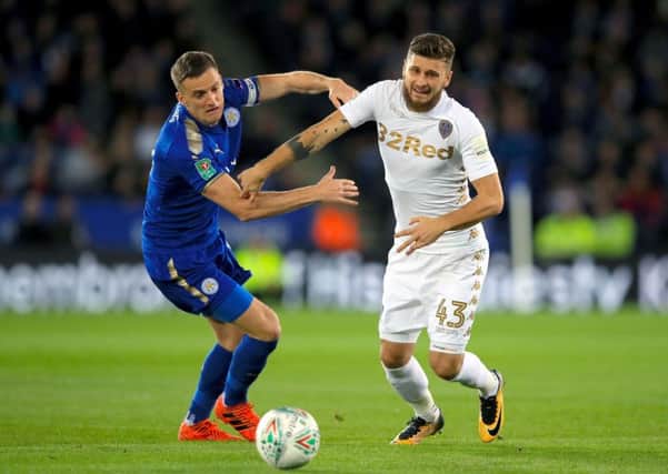 Leicester City's Andy King (left) battles with Leeds United's Mateusz Klich during the Carabao Cup, Fourth Round clash back in February 2017. Picture: Mike Egerton/PA
