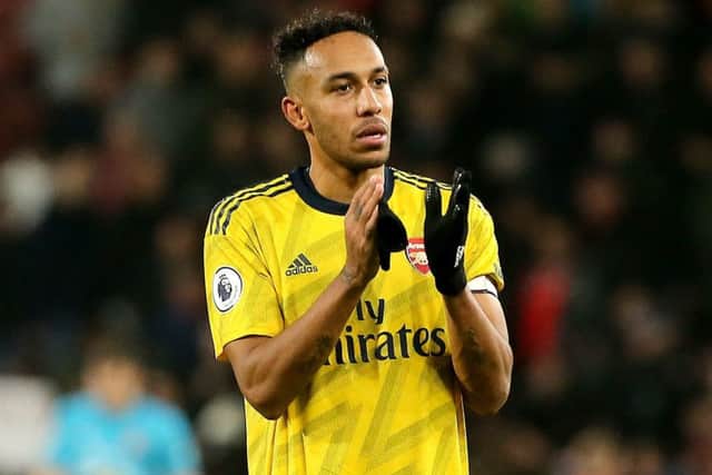 Arsenal's Pierre-Emerick Aubameyang is OUT (Picture: PA)