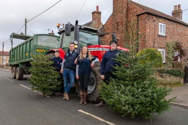 Christmas Tree collection by Boroughbridge Young Farmers Club around local villages.