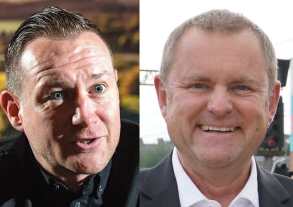 Sir Gary Verity (right) and james Mason - the past and present chief executives of Welcome to Yorkshire.