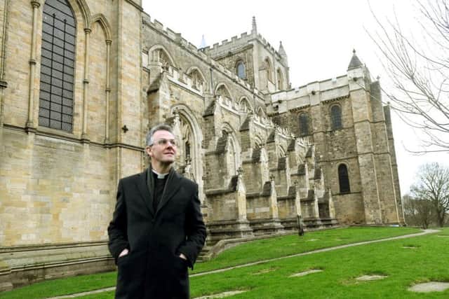 The Very Reverend John Dobson, Dean of Ripon Cathedral, pictured in the south churchyard where the Ripon Cathedral Renewed Project would see a new building. Image: Gary Longbottom