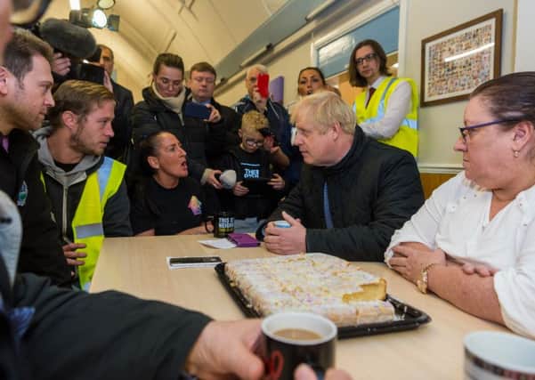 Boris Johnson was in the firing line when he made a belated visit to Fishlake after the Don Valley floods.