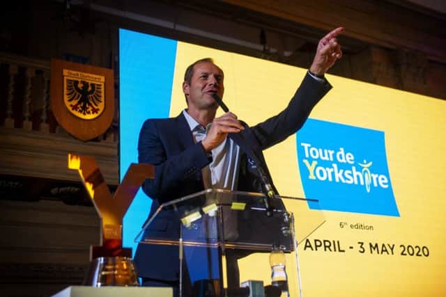Christian Prudhomme at the 2020 Tour de Yorkshire race route reveal at Leeds Civic Hall. (Picture: Tony Johnson)