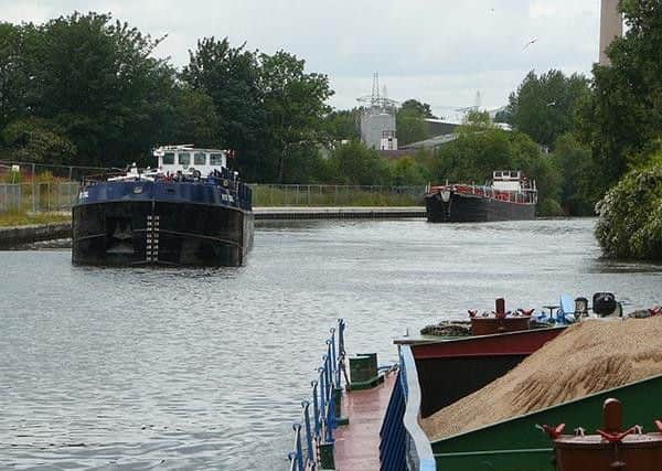 The last barges to run on the Aire & Calder navigation in 2013 Picture: Canal and River Trust