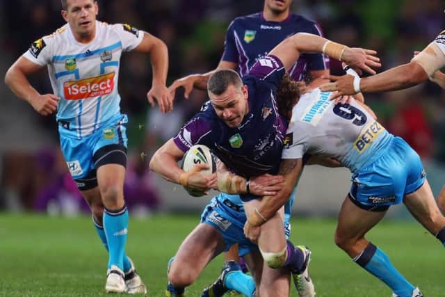 Melbourne Storm's Jason Ryles in action against Gold Coast Titans in 2013. (Photo by Scott Barbour/Getty Images)