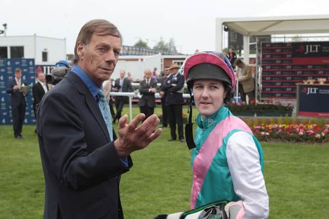 Tom Queally with the late Sir Henry Cecil.