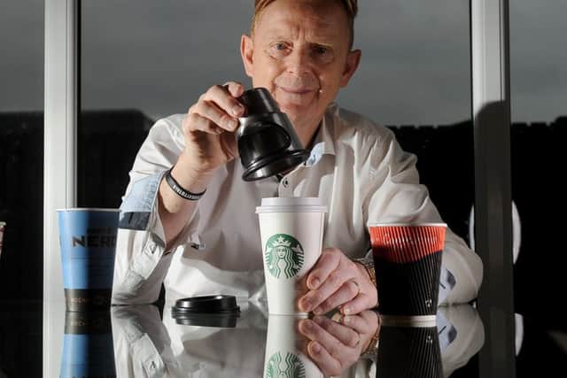 Richard Wolfenden pictured with his invention called Lid Safe. Picture: Simon Hulme