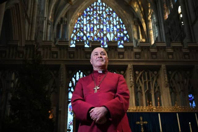 The next Archbishop of York Stephen Cottrell arrives at York Minster. Photo: Jonathan Gawthorpe