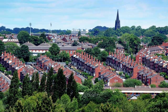 Terraced houses in Leeds, where rental costs have risen by 4.4% over the past year