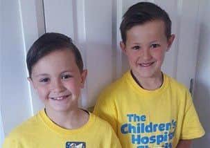 Bobby and Archie raised hundreds of pounds for the Sheffield Hospitals Charity