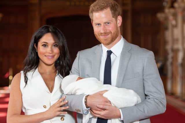 The Duke and Duchess of Sussex shortly after the birth of baby Archie last May.
