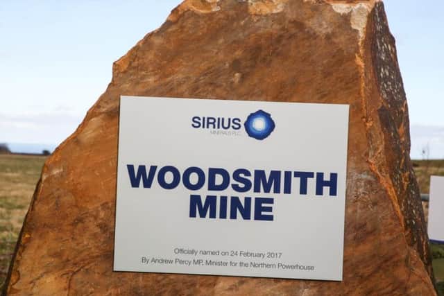 Sirius Minerals mine near Whitby