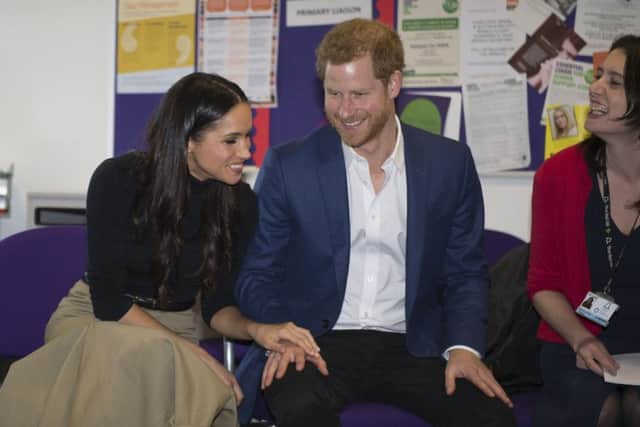 Prince Harry and Meghan Markle, his then fiancee, supproted each other during a landmark visit to Nottingham in December 2017.
