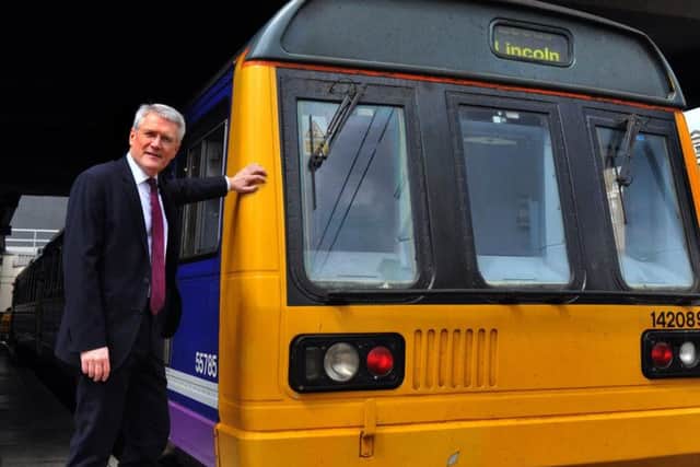 Former Rail Minister Andrew Jones launches the Pacer competition last year