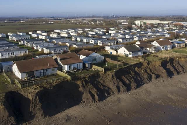 Homes on the edge at Skipsea Picture: Owen Humphreys/PA Wire