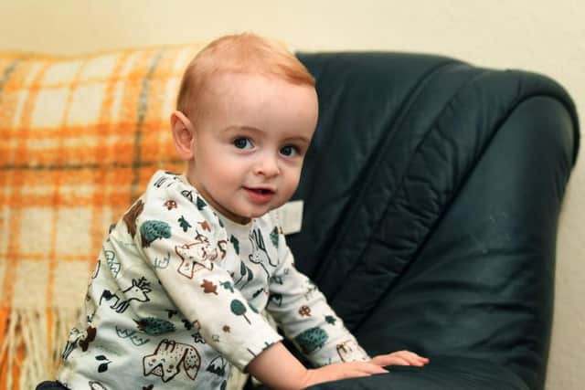 Finlay McNab was just two weeks old when he was admitted to Harrogate District Hospital with bronchiolitis and a chest infection. Image: Jonathan Gawthorpe