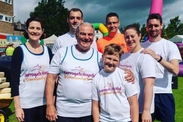 The care that Finlay McNab received has inspired a year of fundraising for the Harrogate Hospital's community charity by family and friends across Knaresborough, including a coast to coast challenge, the Bed Race, and the Yorkshire Three Peaks - twice.