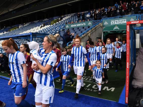Huddersfield Town Ladies first match at the John Smith's Stadium against Ipswich Town Ladies in the FA Cup.