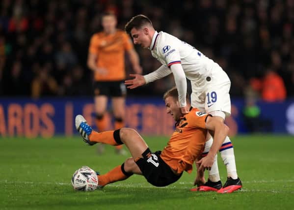 Hull Citys Jarrod Bowen is tackled by Chelseas Mateo Kovacic (Picture: Mike Egerton/PA Wire).