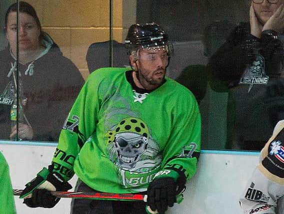 ON TARGET: Hull Pirates' player-coach Jason Hewitt scored twice in the win over Bracknell Bees. Picture courtesy of Tony Sargent.