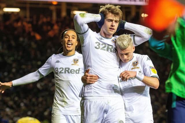 Patrick Bamford celebrates his second and winning goal for 
Leeds United against Millwall. (Picture: Bruce Rollinson)