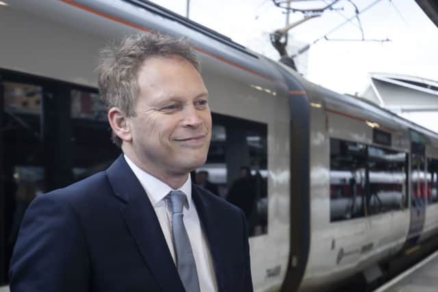 Transport Secretary Grant Shapps during a visit to Leeds last month.