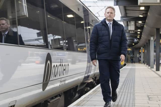 Transport Secretary Grant Shapps during a visit to Leeds earlier this month.