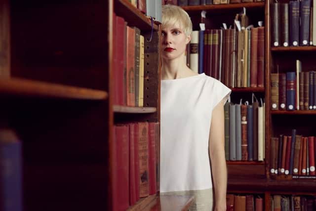 Jemima  Robinson wears 

Brigit dress in white and beige, £195, by Bo Carter. As she prepares to take part in a gruelling marathon challenge across the Sahara Desert, Leeds designer Bo Carter tells Stephanie Smith why she is running to help change the fashion world.