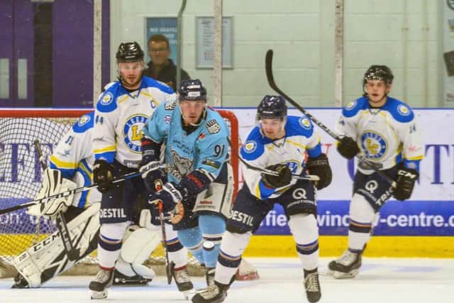 The Steeldogs face-off against Leeds Chiefs for the seventh of eight meetings this season on Friday night - the first at the West Yorkshire club's new Elland Road rink. Picture: Bruce Rollinson.