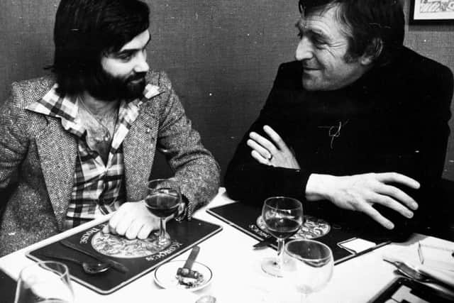 Sir Michael Parkinson with George Best in 1975.