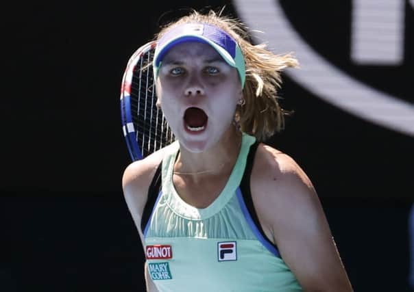 Sofia Kenin is playing in her first grand slam final on Saturday. Picture: AP/Dita Alangkara