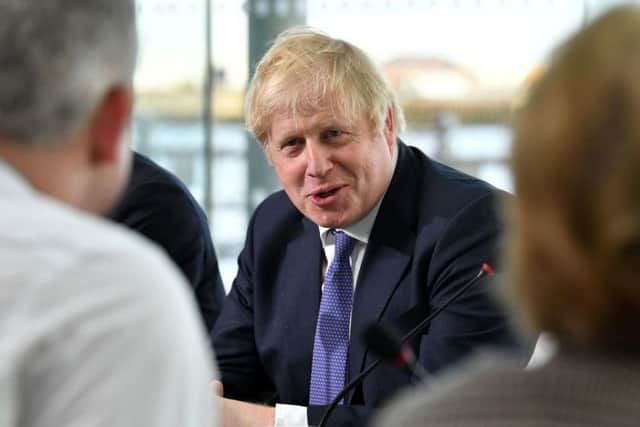 Prime Minister Boris Johnson chairs a cabinet meeting at National Glass Centre at the University of Sunderland, ahead of his address to the nation. Credit: Paul Ellis/PA Wire