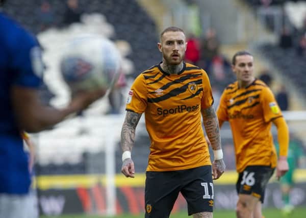 Stepping in: Hull's Marcus Maddison on debut against Brentford. Picture: Tony Johnson