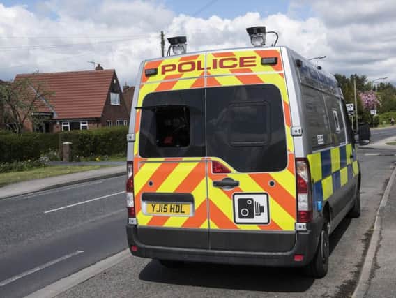 North Yorkshire Police is appealing for information after the driver shone the pen at the safety camera van on the A168 near Dishforth Airfield at around 11am lastFriday.