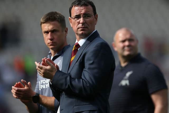 GONE: Gary Bowyer, pictured during pre-season with Bradford City. Picture: Barrington Coombs/PA