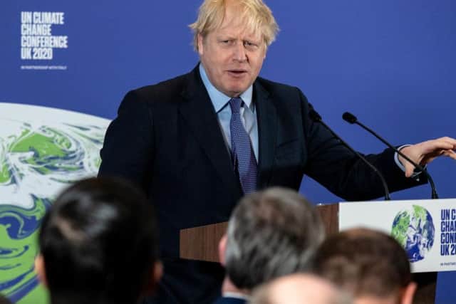 The Prime Minister Boris Johnson at the launch of the next COP26 UN Climate Summit at the Science Museum, London. Photo: Chris J Ratcliffe/PA Wire