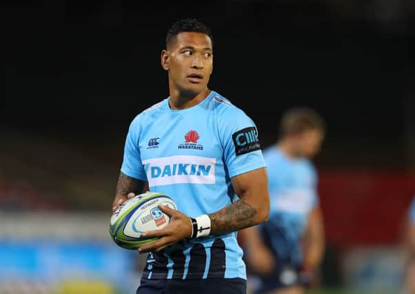Israel Folau playing for the Waratahs. (Photo by Tony Feder/Getty Images)