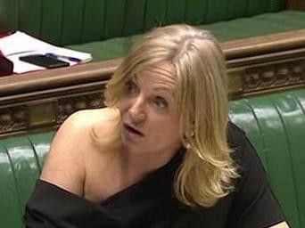 Tracy Brabin raising the point of order in the Commons. Photo: Parliament TV