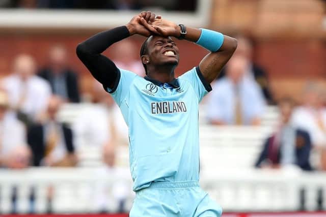 INJURED: England's Jofra Archer. Picture: Tim Goode/PA