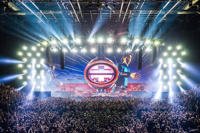 Take That perform.  Photo by Ant Longstaff