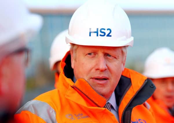 Boris Johnson has given hs backing to HS2.