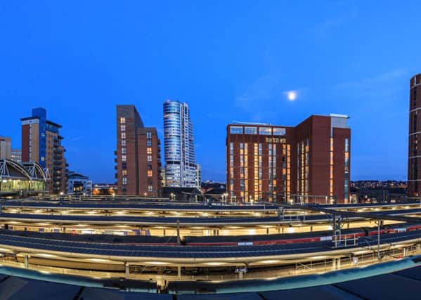 Leeds city skyline and rail tracks in the foreground, Leeds. ADOBE STOCK. Picture: Shahid A Khan