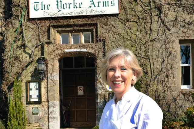 Chef Frances Atkins  outside the Yorke Arms at Ramsgill .
Picture Gary Longbottom..