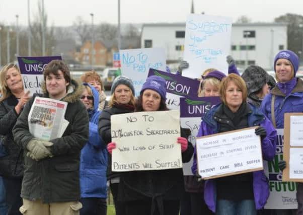 Admin and clerical staff at Mid Yorkshire Hospitals are on strike all week