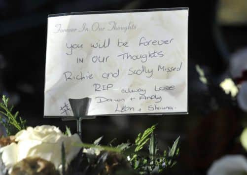A message left at the Funeral Of Sapper Richard Walker