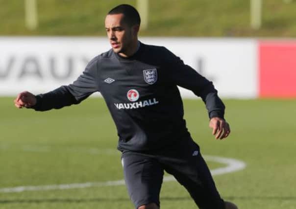 England's Theo Walcott during the training session