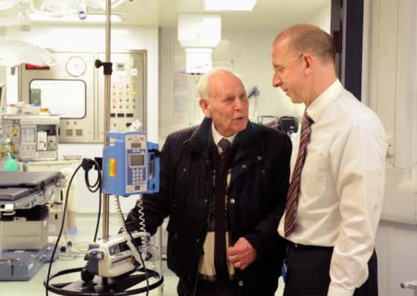 Arthur Grice revisits Sheffield Childrens Hospital with John Reid, Director of  Clinical Ops and Nursing