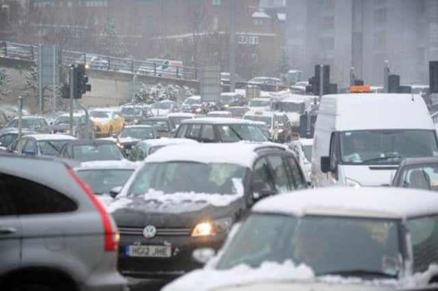 Traffic gridlock in Leeds this evening