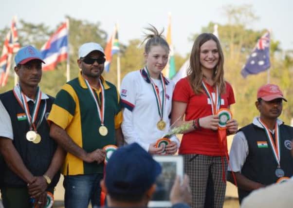 Amber Sole, 17, from Hessle (in the white top), was selected for and recently competed in an endurance ride in Assam, India. Picture: Bill Miller