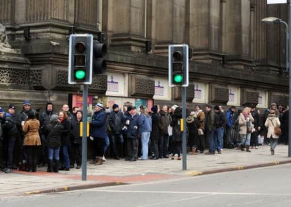 The queue for tickets. PIC: Mark Bickerdike